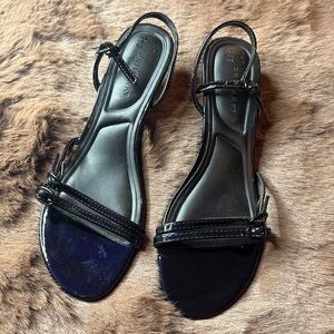Primark Glossy Black Strappy Sandals